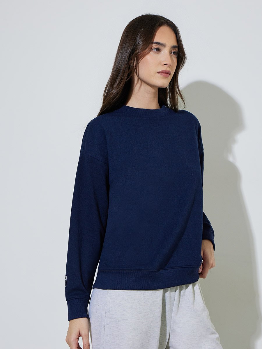 Navy Blue Oversized Sweatshirt