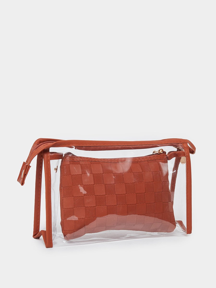 Women Clear Zip Washbag