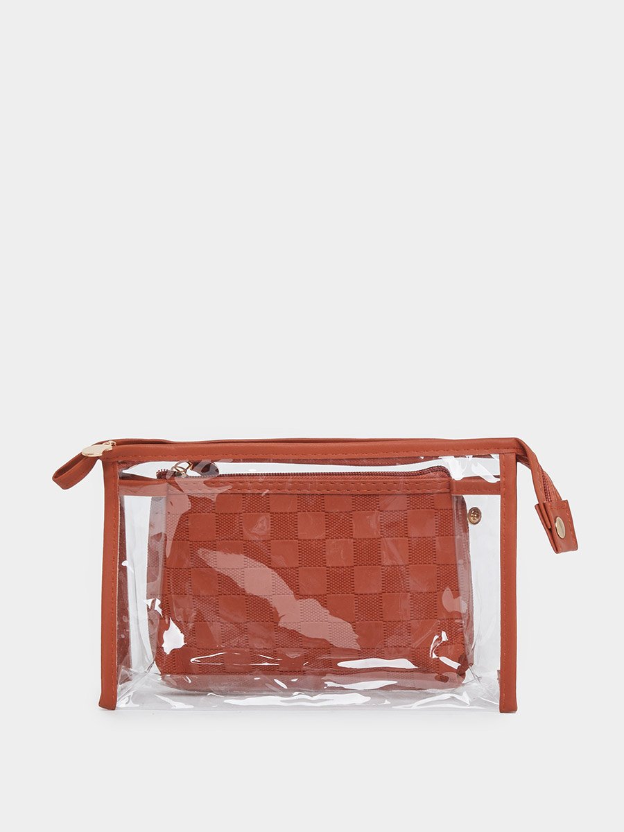 Women Clear Zip Washbag