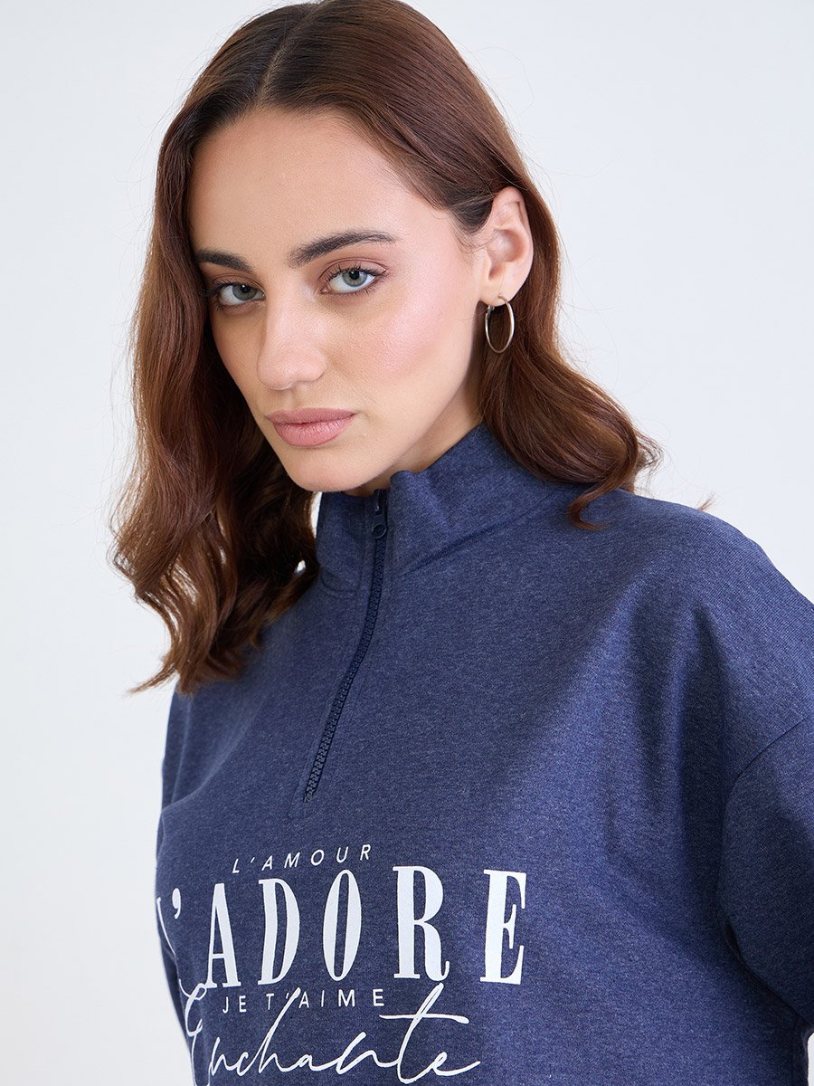 Regular Fit Longline Sweatshirt and Cuffed Joggers Co-Ords