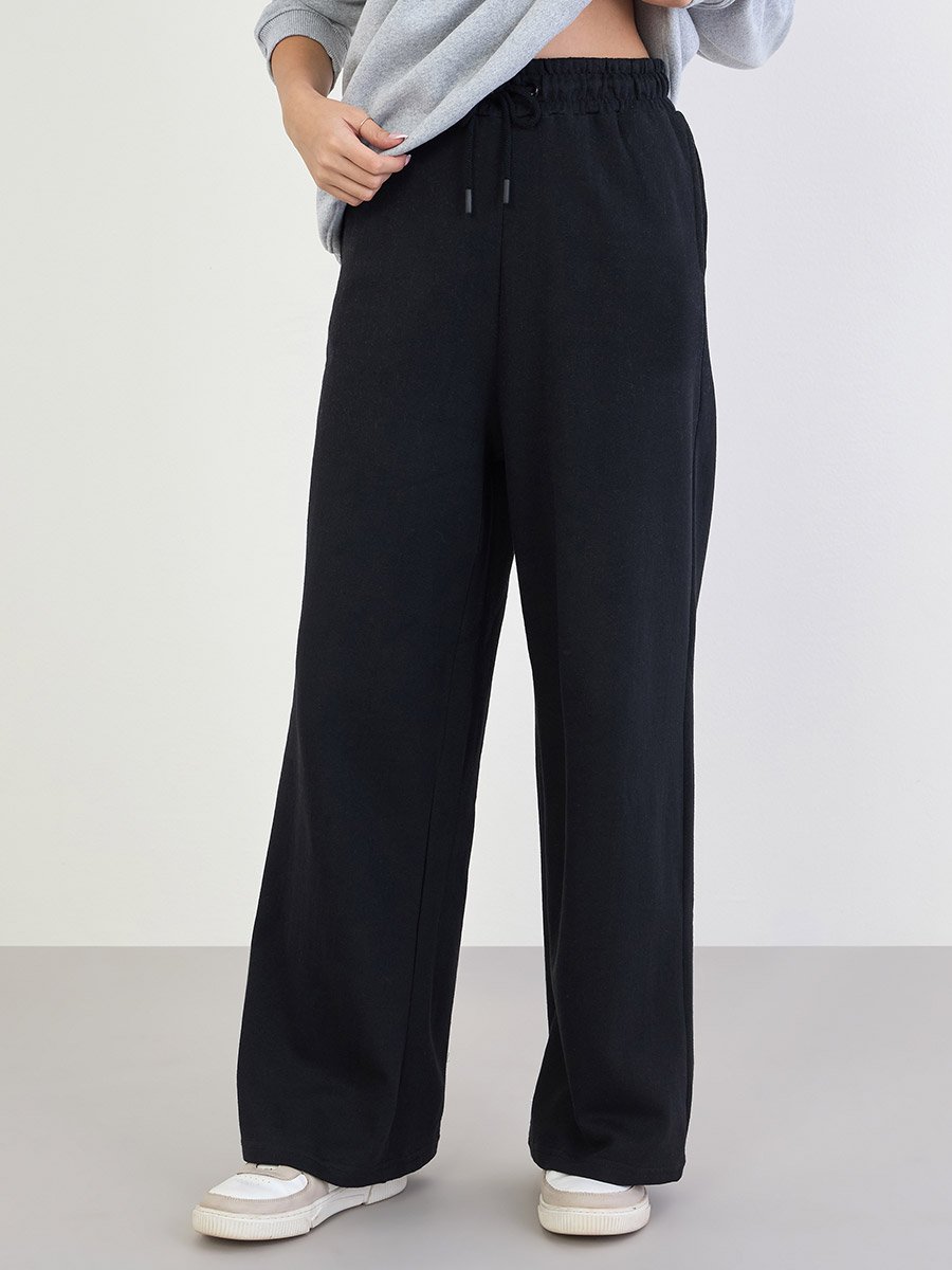 Printed Longline Sweatshirt and Wide Leg Joggers Co-Ords