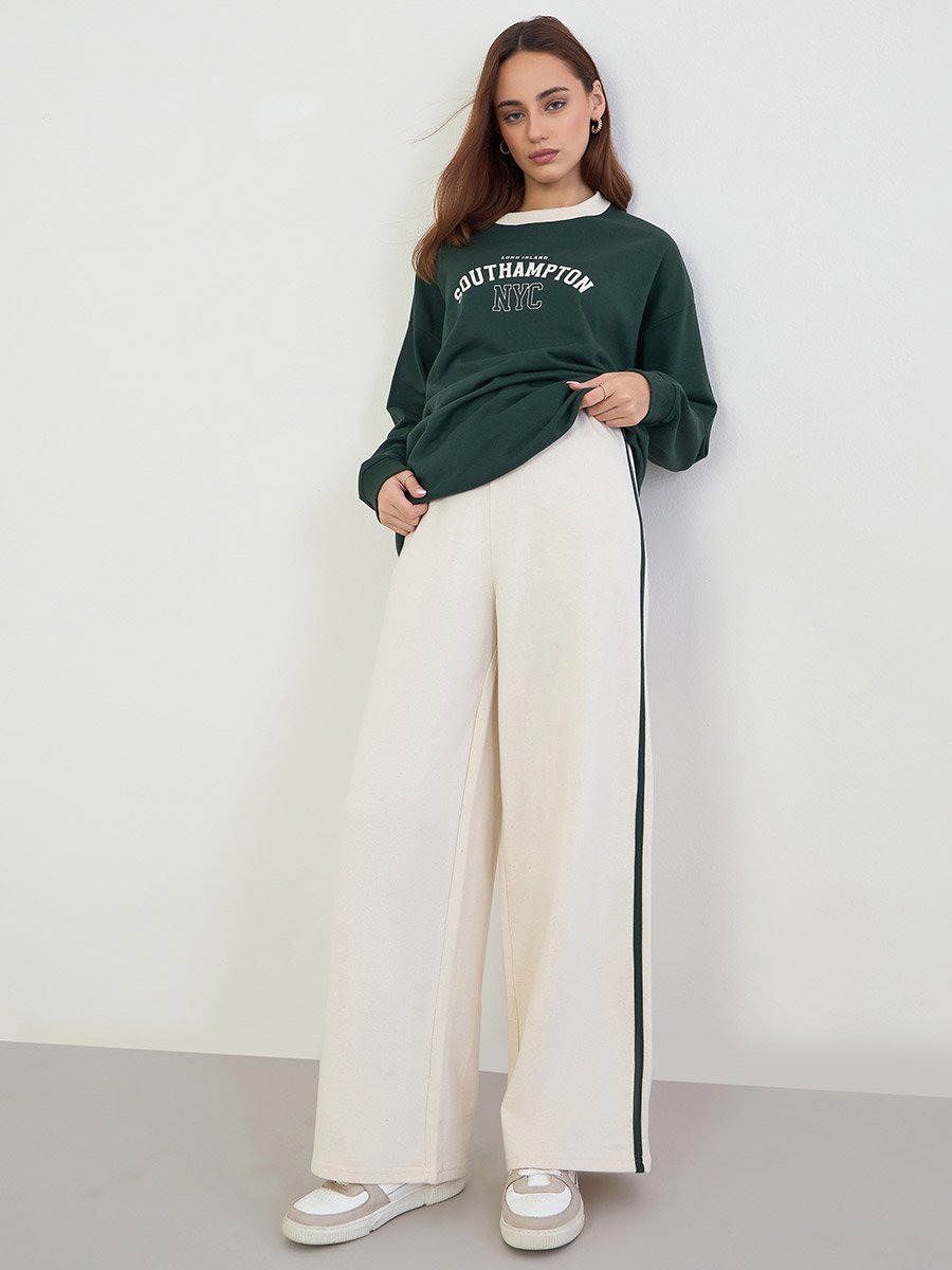 Oversized Longline Sweatshirt and Wide Leg Joggers Co-Ords