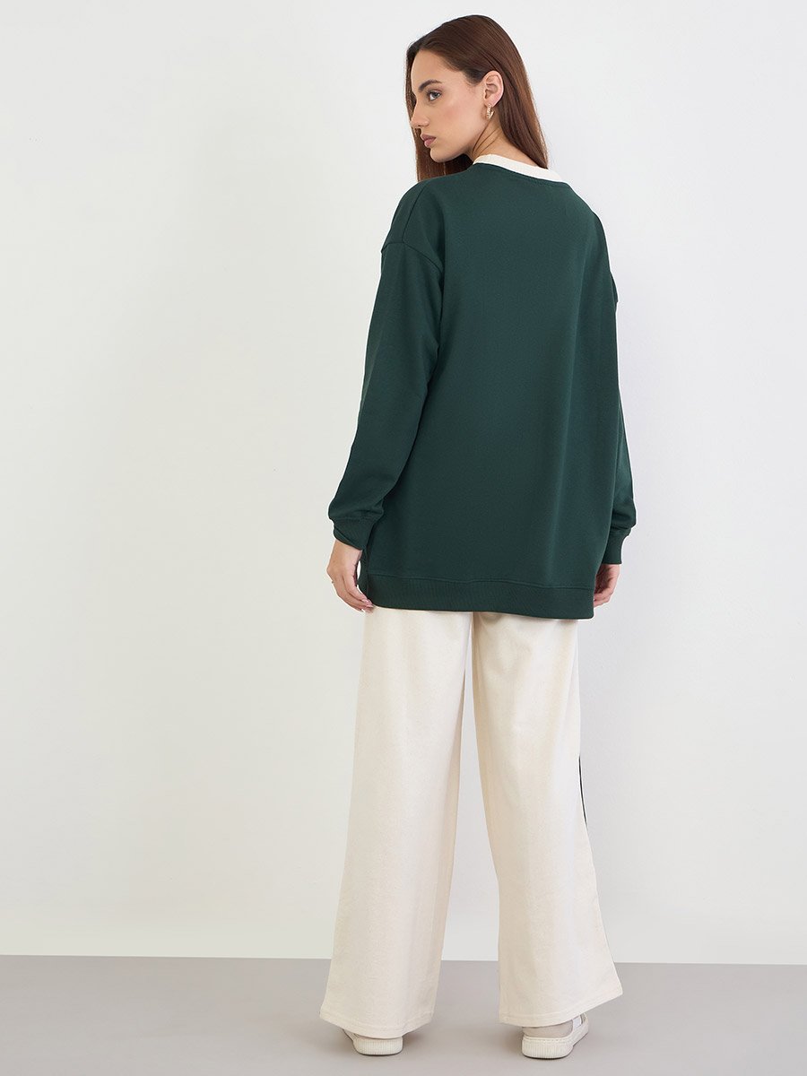 Oversized Longline Sweatshirt and Wide Leg Joggers Co-Ords