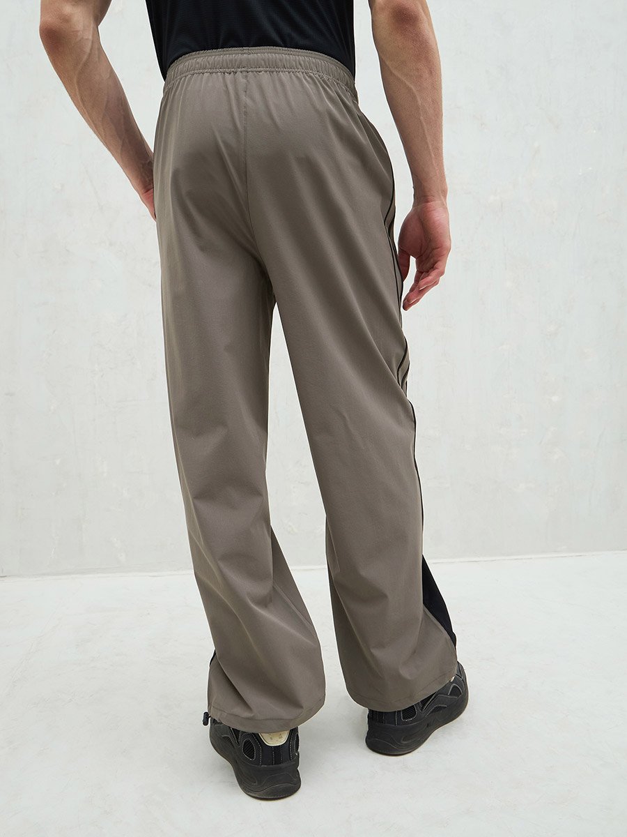 Color Block Baggy Parachute Pants For Men at Saudi | Styli