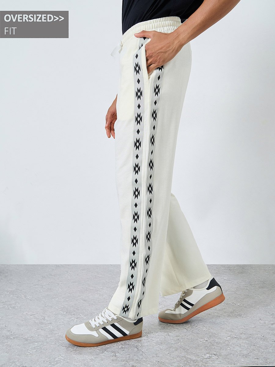 Boho Tape Oversized Terry Joggers