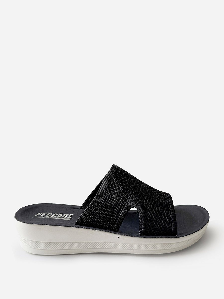 Textured Slip-On Comfort Sandals