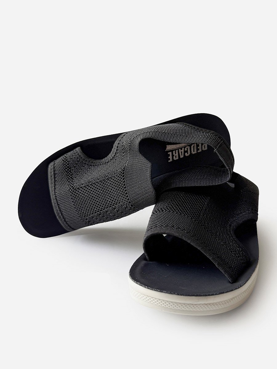 Textured Slip-On Comfort Sandals