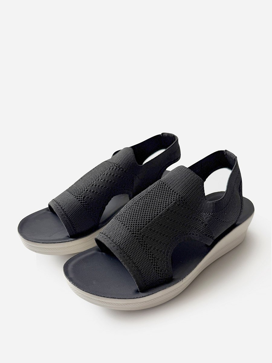 Textured Slip-On Comfort Sandals
