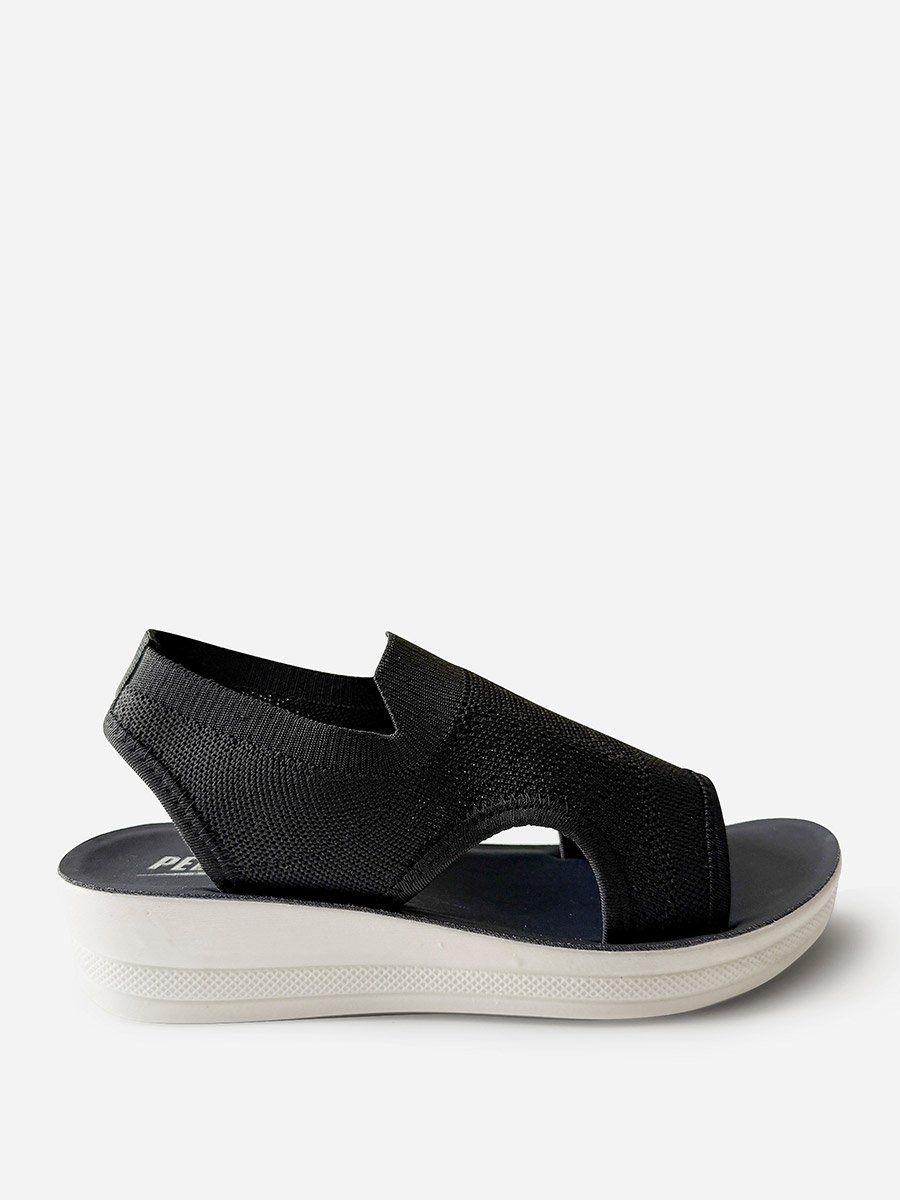 Textured Slip-On Comfort Sandals