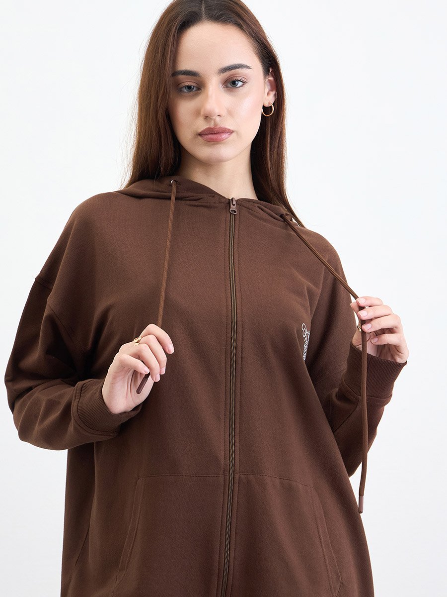 Brown Oversized Hoodie and Joggers Co-Ords
