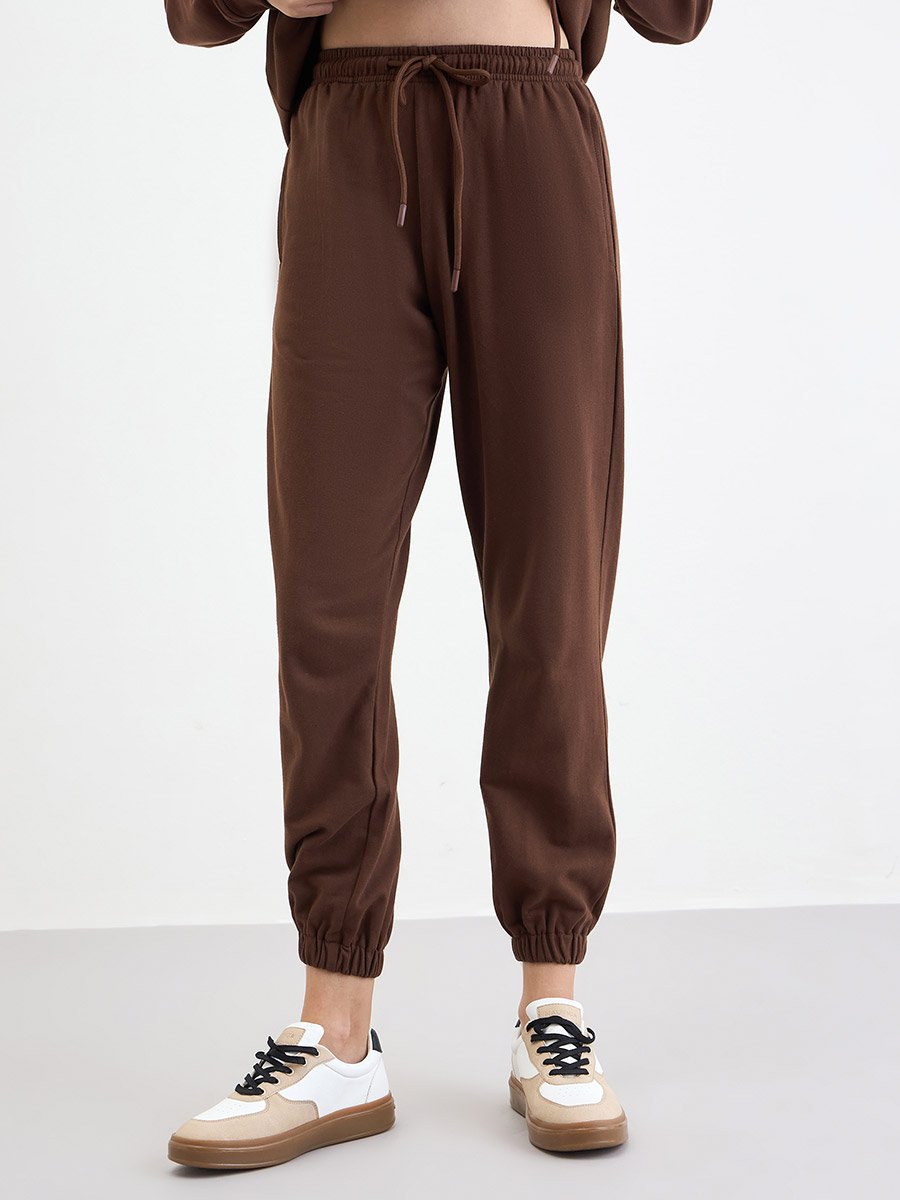 Brown Oversized Hoodie and Joggers Co-Ords