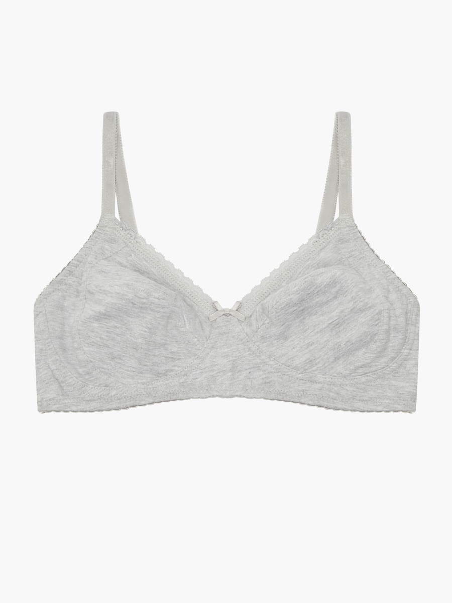 Set of 2 - Bra with Lace Detail and Hook and Eye Closure