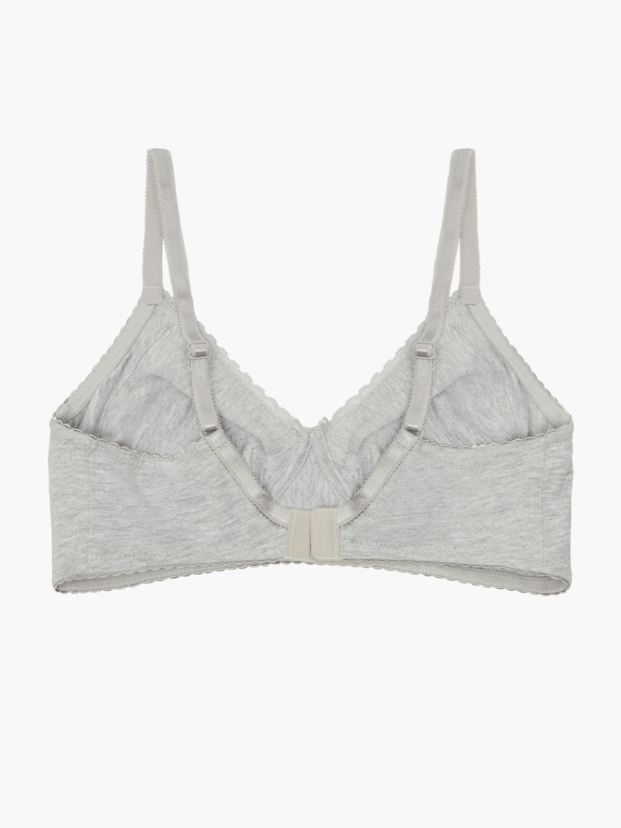 Set of 2 - Bra with Lace Detail and Hook and Eye Closure