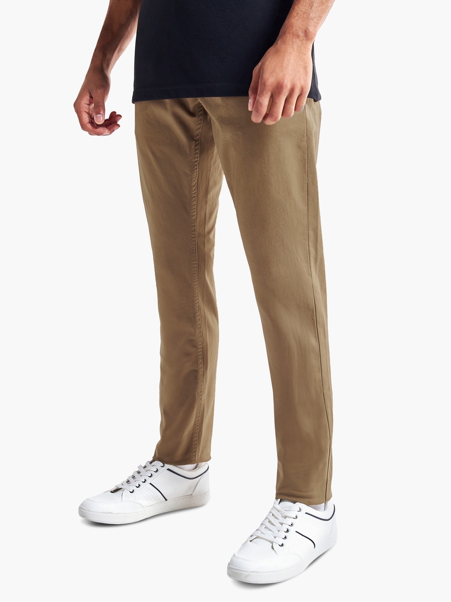 Set of 2 - Chinos with Button Closure and Pockets