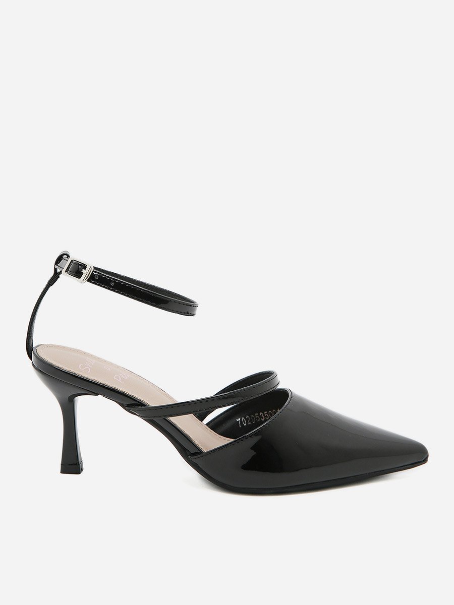Plain Pointed Toe Stiletto Heel Sandals