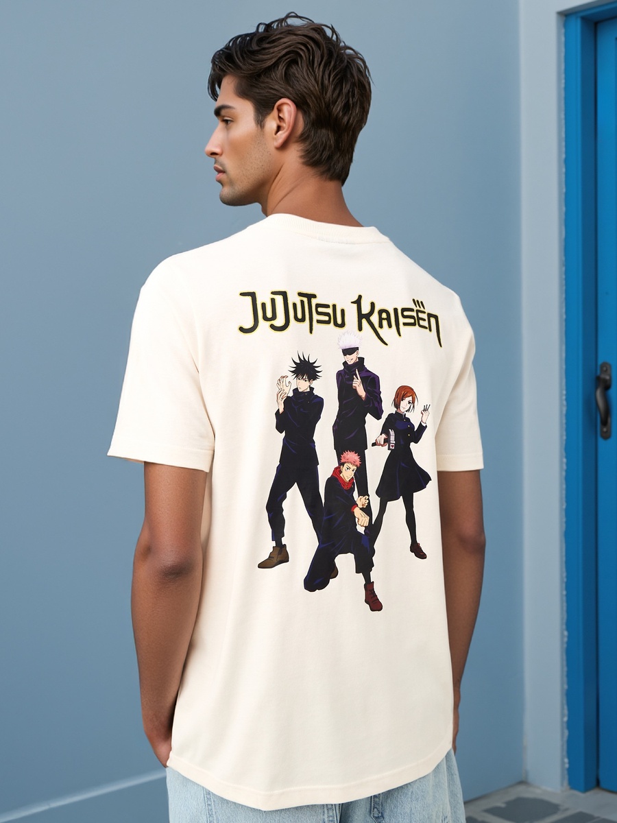 Jujutsu Kaisen Print Crew Neck T-Shirt