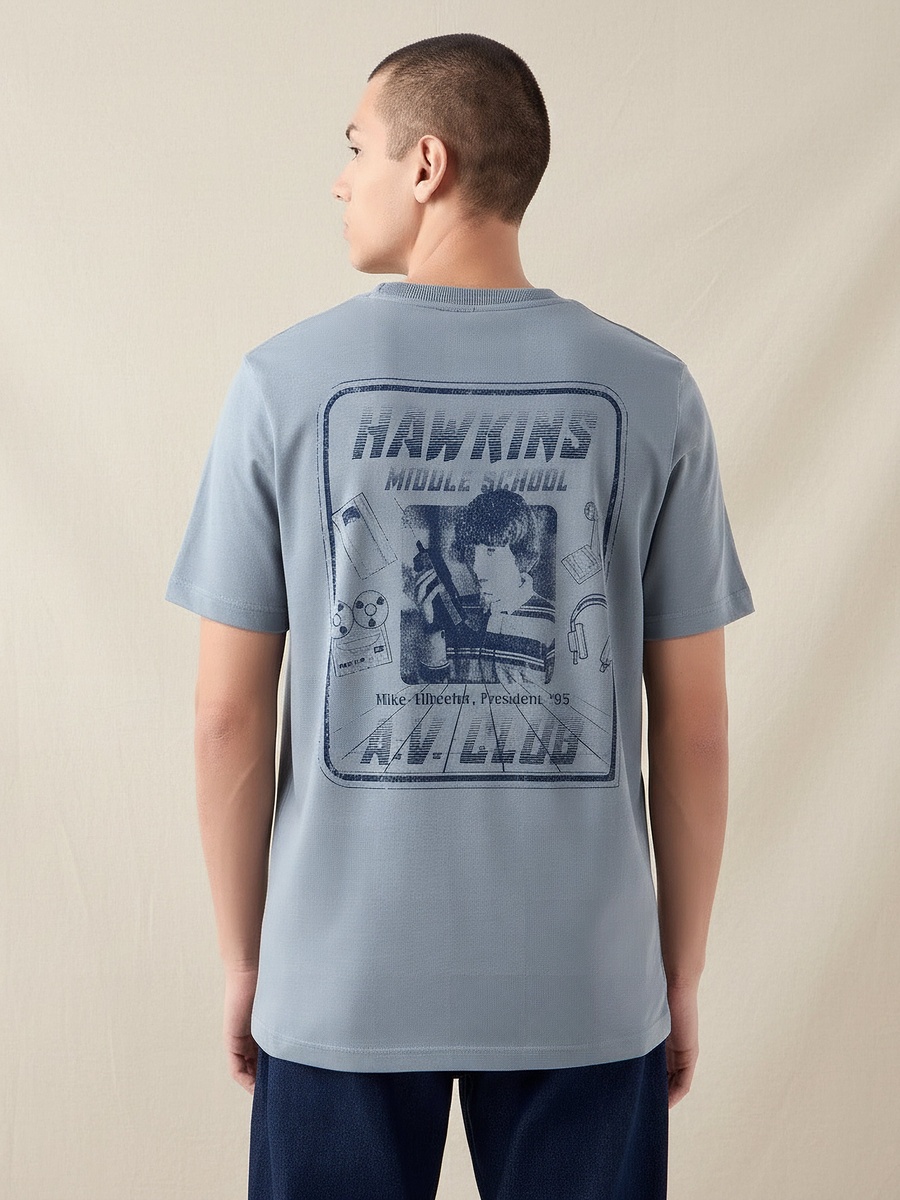 Hawkins Middle School Print T-Shirt