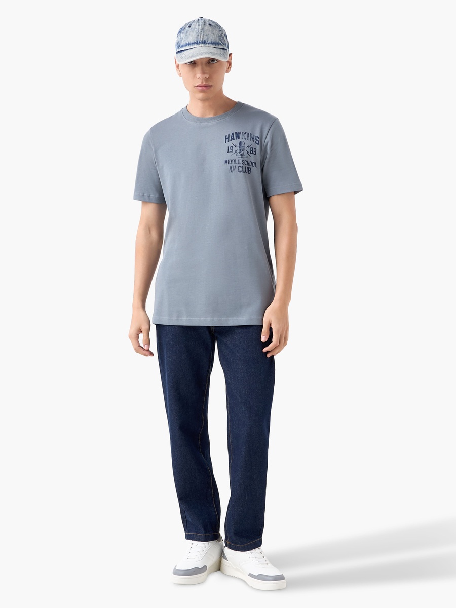 Hawkins Middle School Print T-Shirt