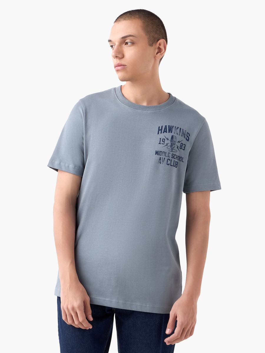Hawkins Middle School Print T-Shirt