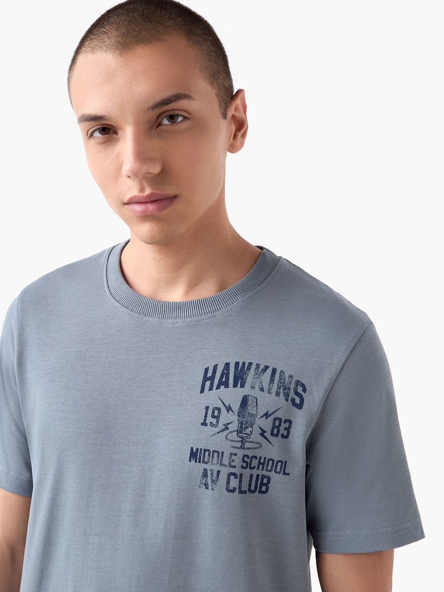 Hawkins Middle School Print T-Shirt