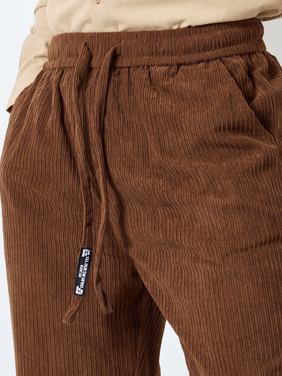 Men Straight Fit Corduroy Pants
