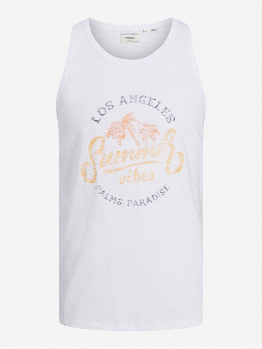 Slogan Print Relaxed Fit Tank