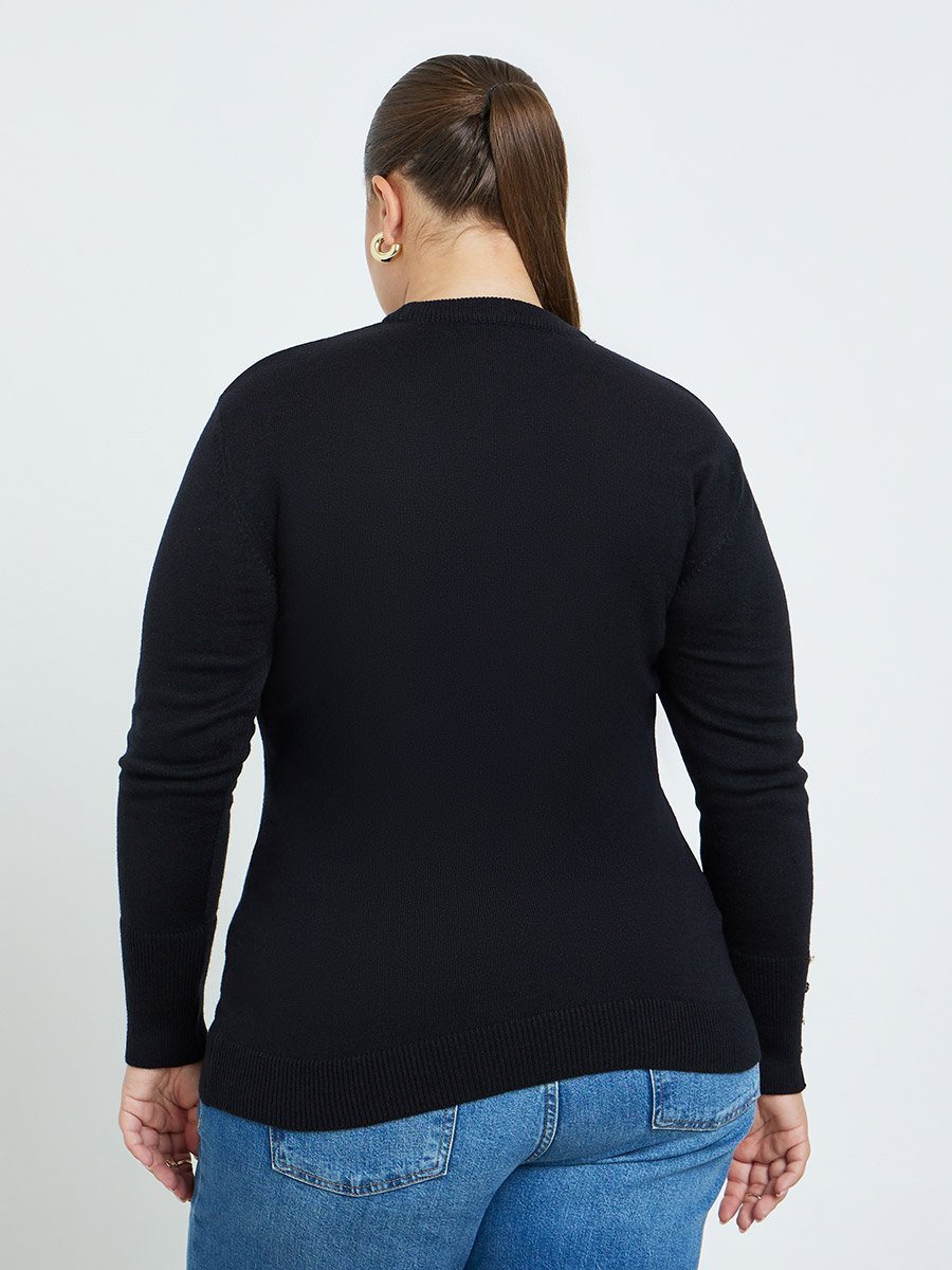 Plus Size Slim Fit Knit Sweater