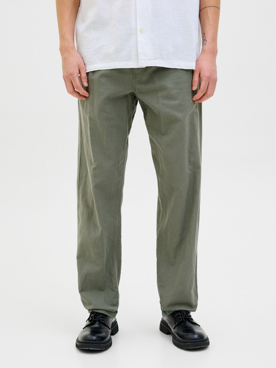 Mid Rise Regular Fit Linen Blend Pants