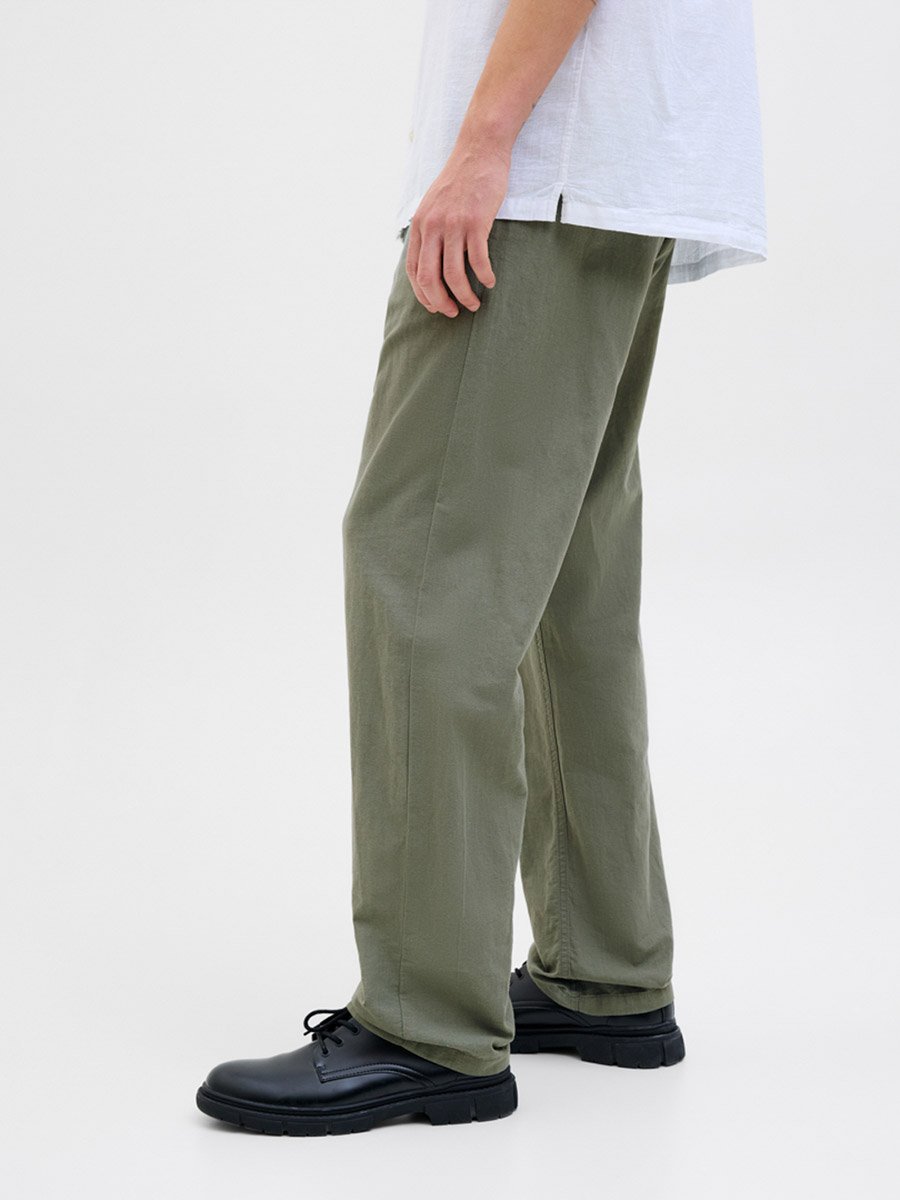 Mid Rise Regular Fit Linen Blend Pants