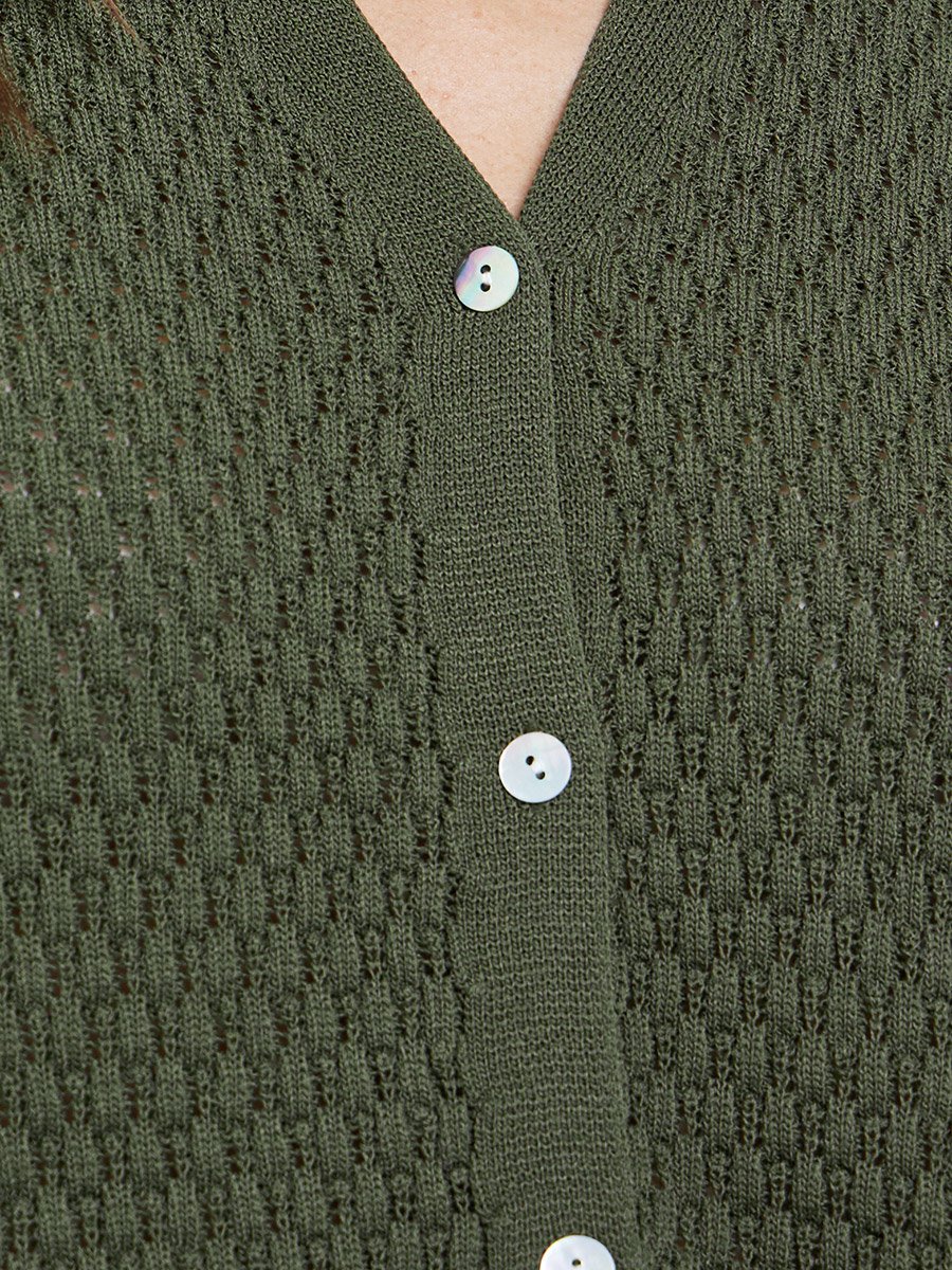 Green Sleeveless Knit Top