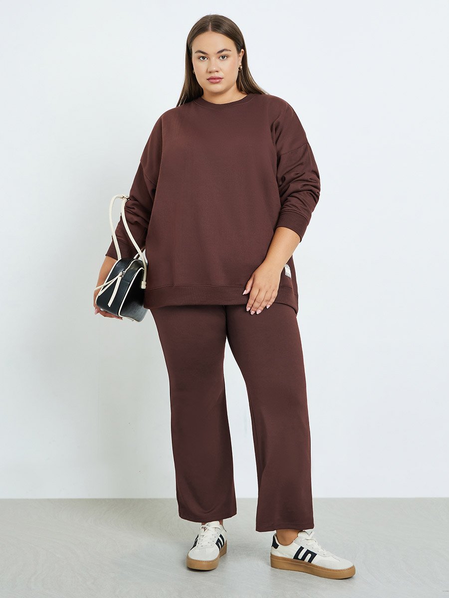 Plus Size Oversized Longline Sweatshirt