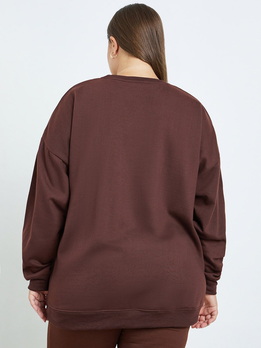 Plus Size Oversized Longline Sweatshirt