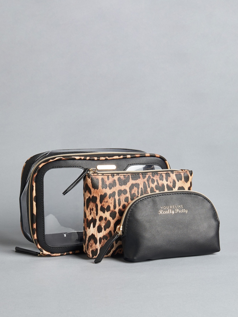 Assorted 3-Piece Cosmetic Bag Set