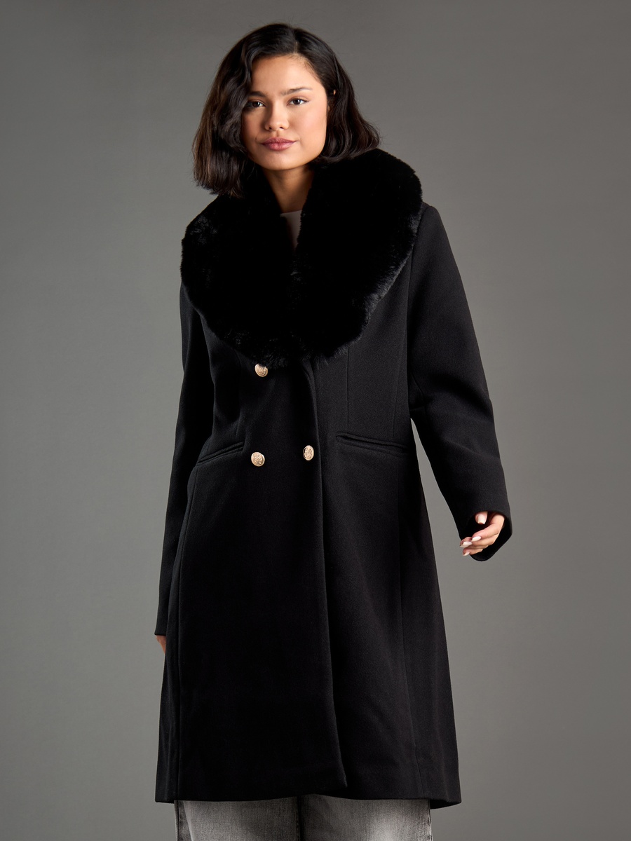 Textured Melton Coat For Default Category at Saudi | Styli