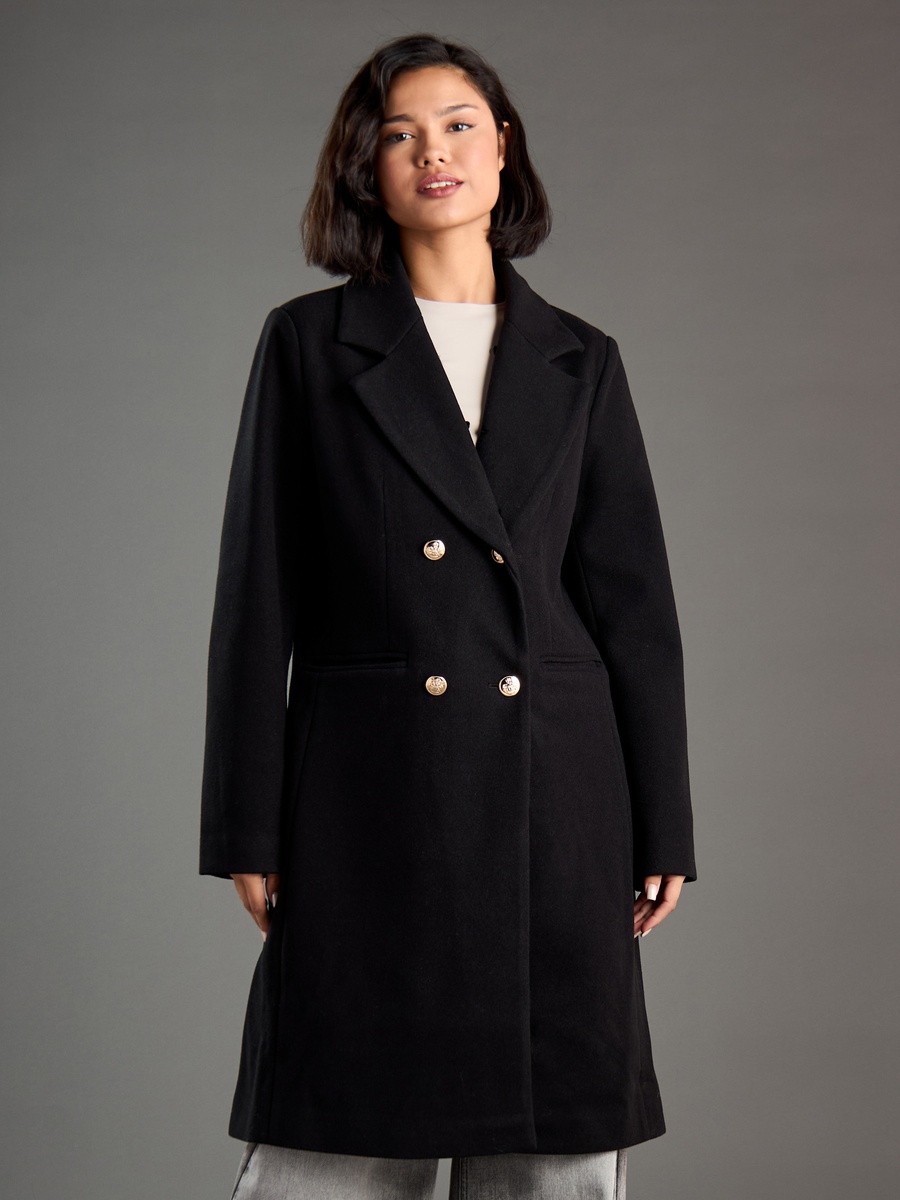 Textured Melton Coat For Default Category at Saudi | Styli