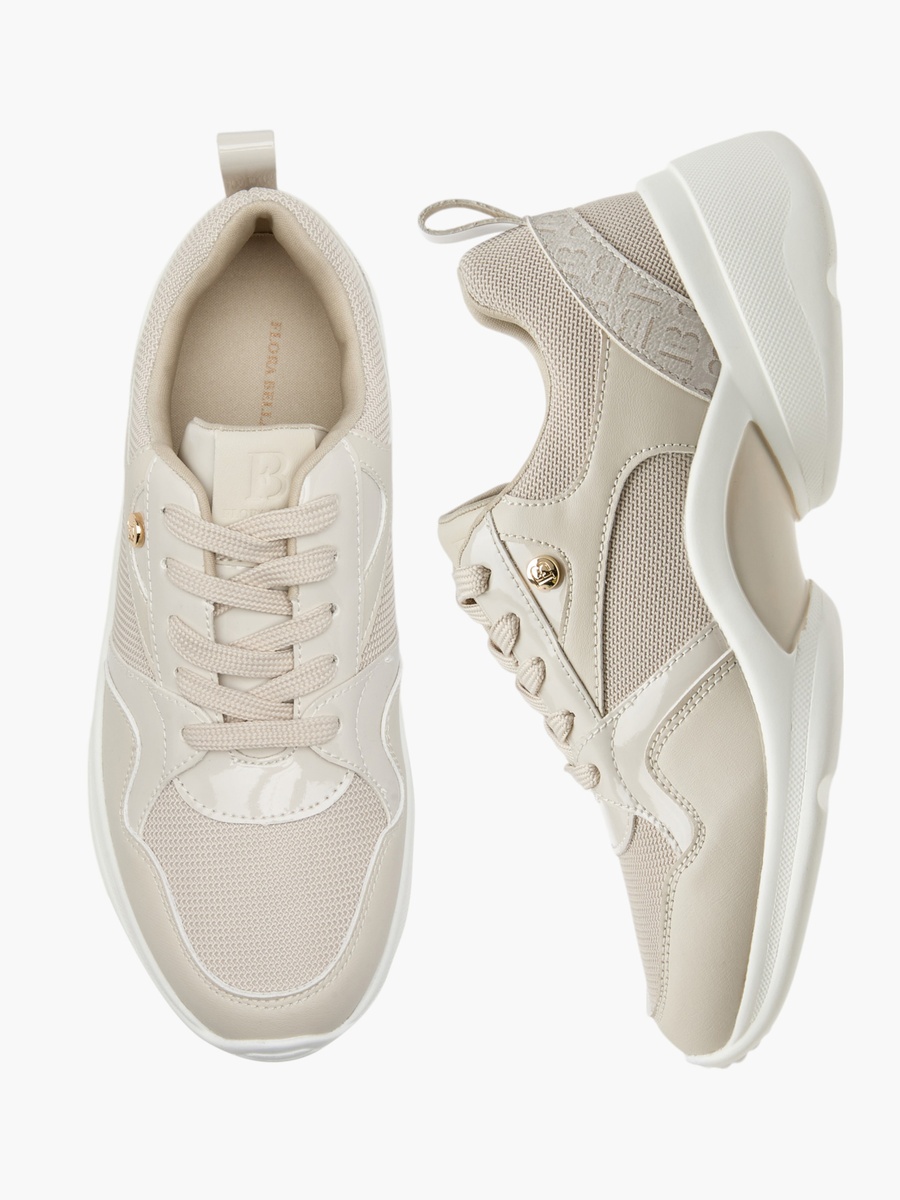 Monogram Detail Lace-Up Sneakers