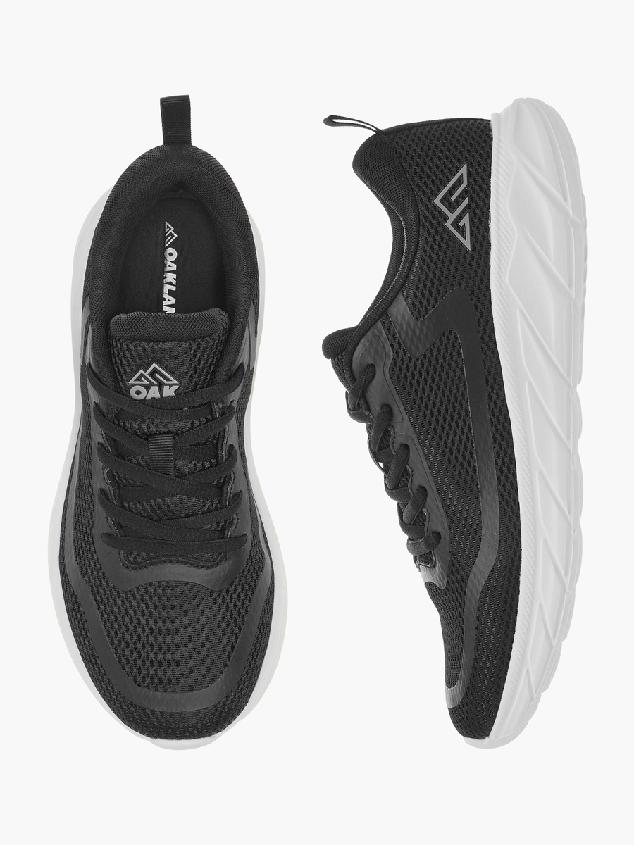Panelled Sports Shoes with Lace Closure