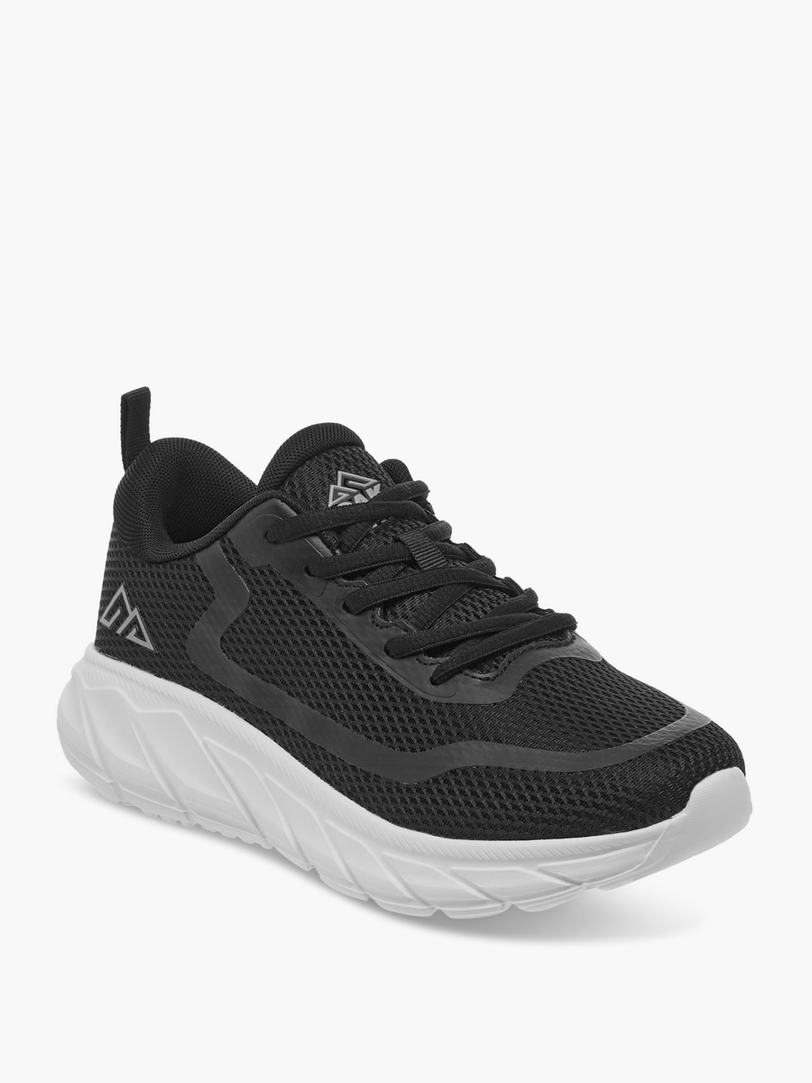 Panelled Sports Shoes with Lace Closure