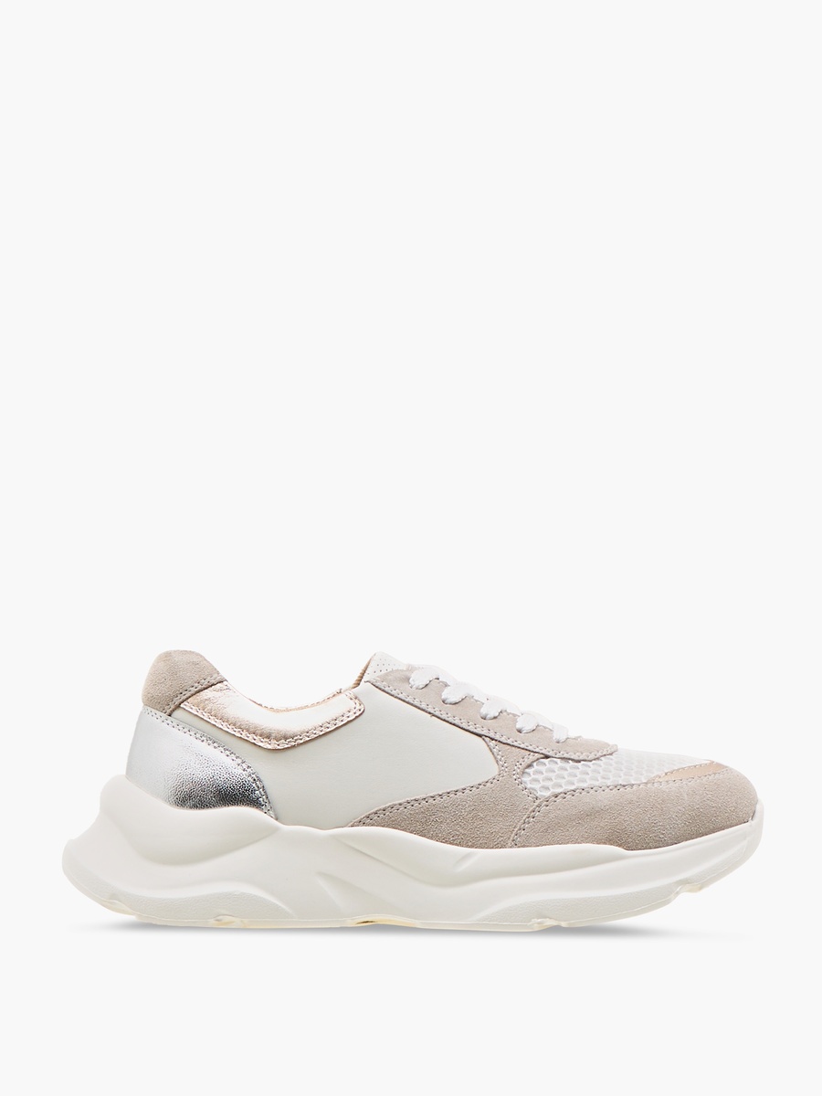 Color Block Sneakers with Lace-Up Closure