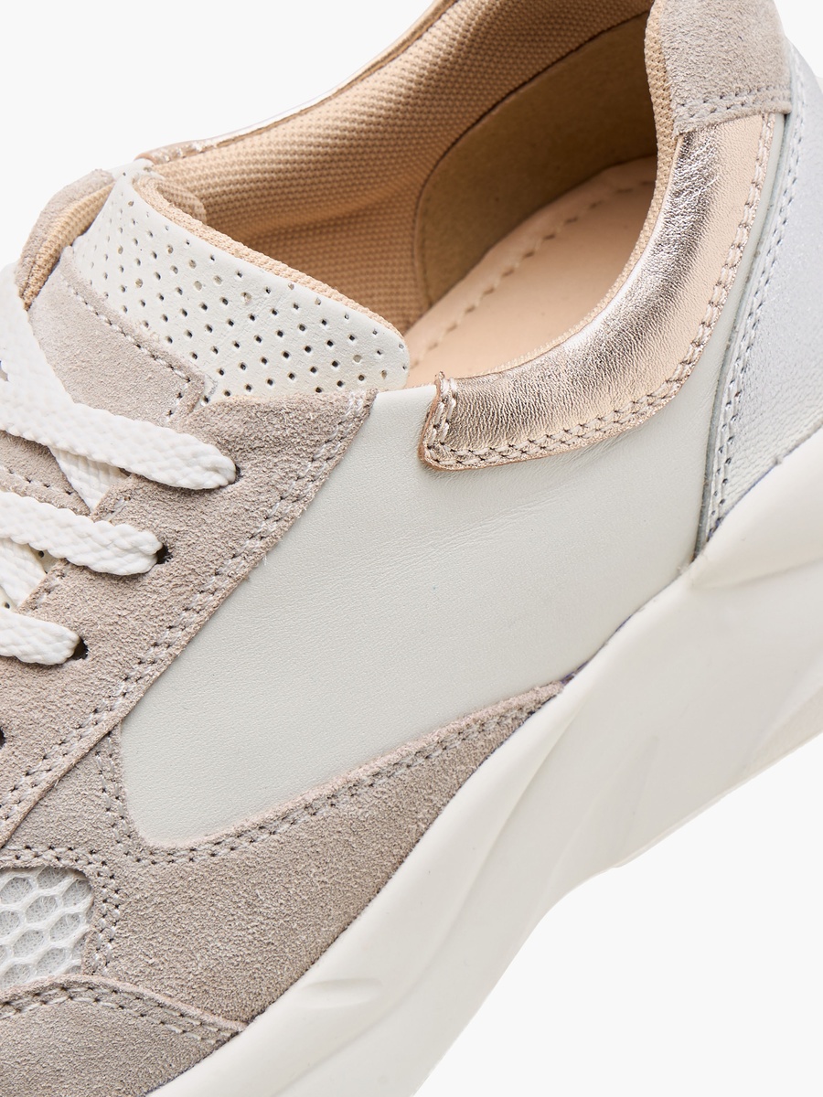 Color Block Sneakers with Lace-Up Closure