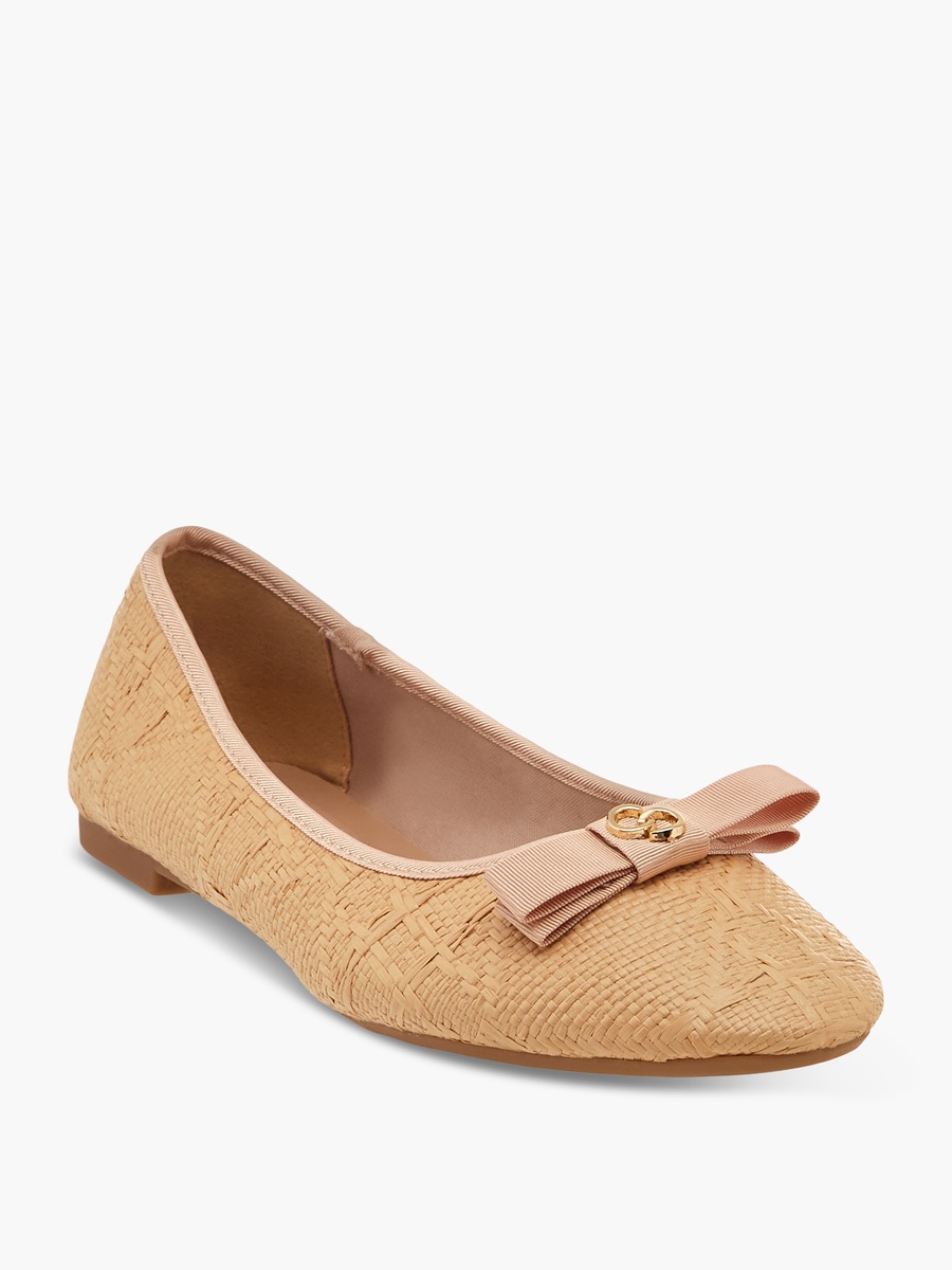 Bow Accent Slip-On Ballerina Shoes