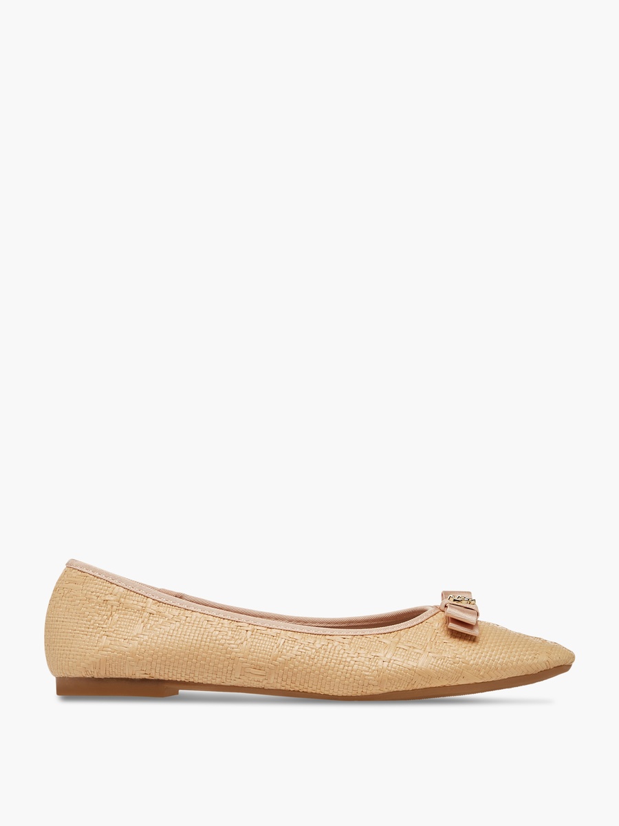 Bow Accent Slip-On Ballerina Shoes