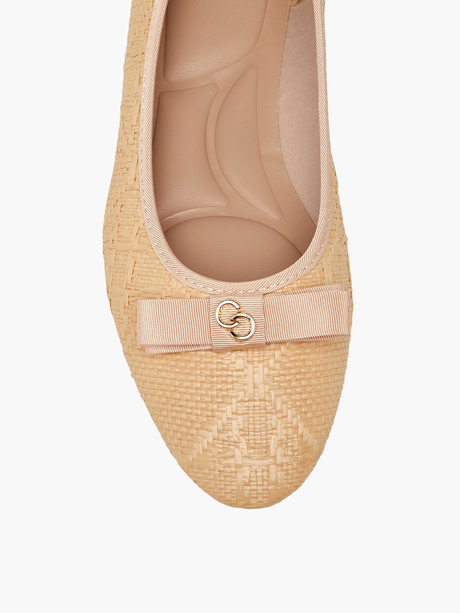 Bow Accent Slip-On Ballerina Shoes