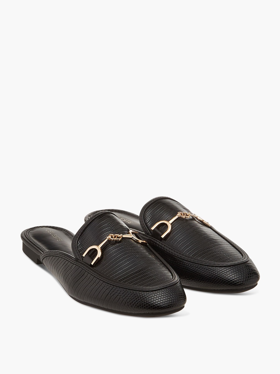 Women Metal Accent Slip-On Mules