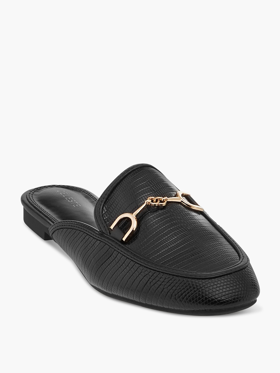 Women Metal Accent Slip-On Mules