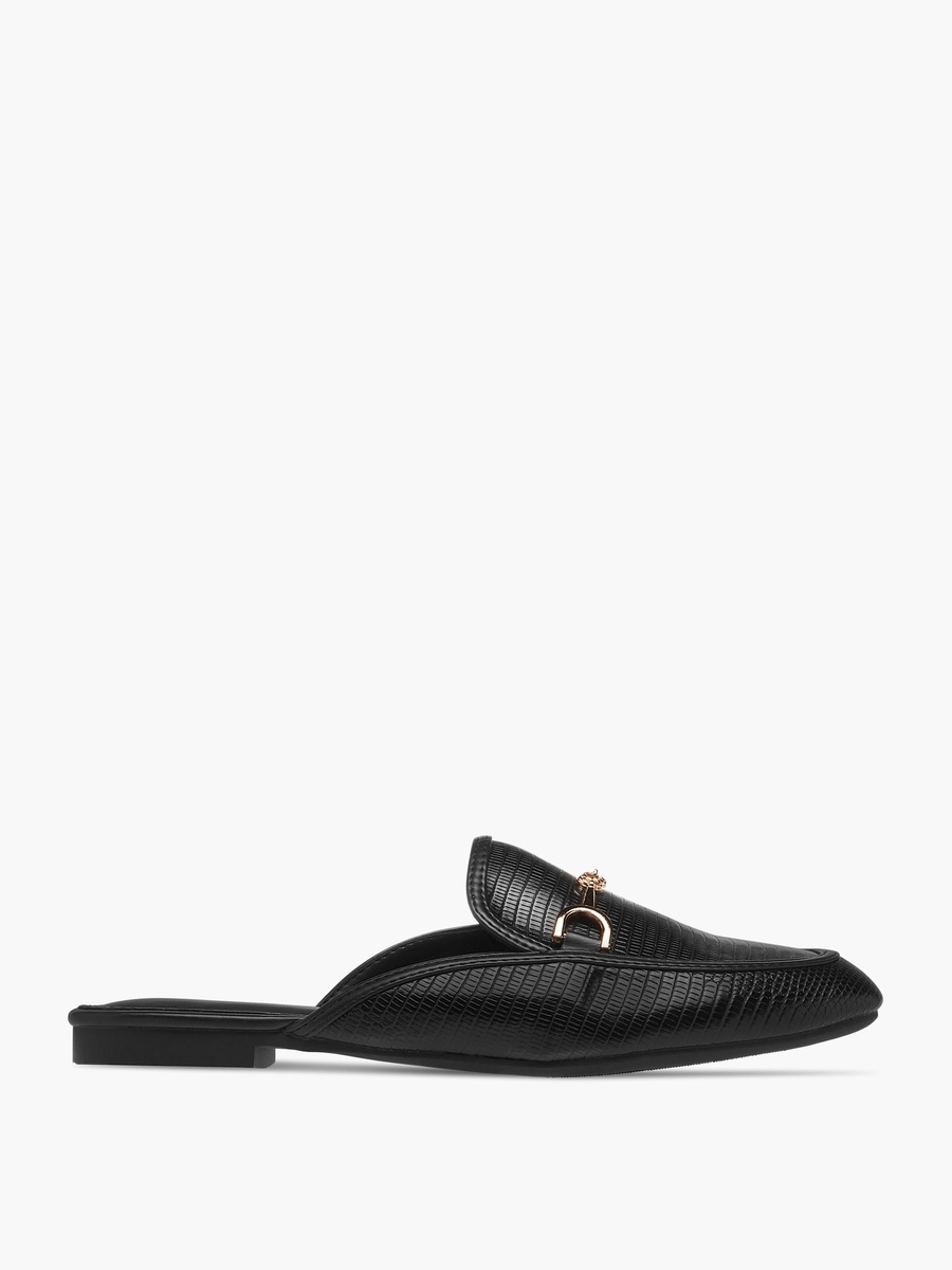 Women Metal Accent Slip-On Mules