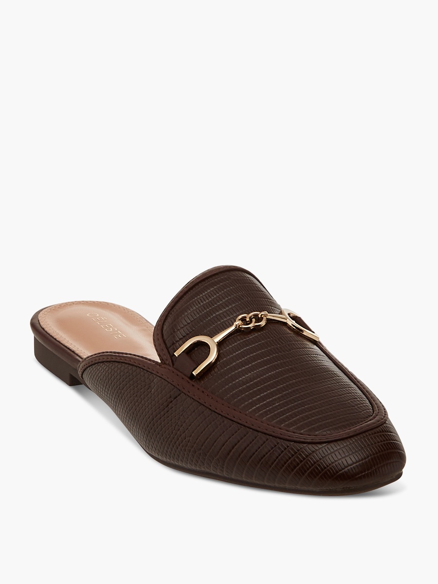 Women Metal Accent Slip-On Mules