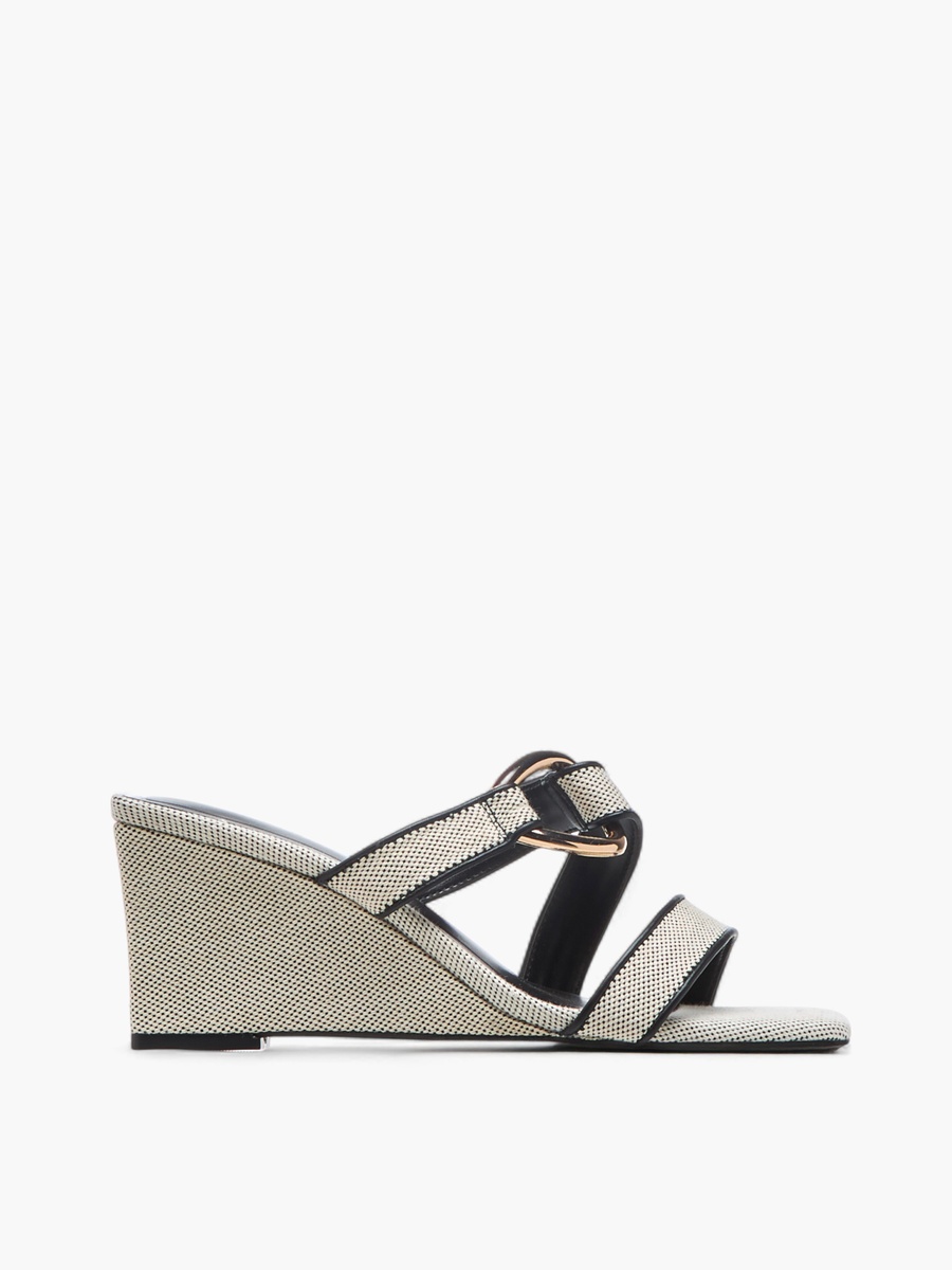 Women Textured Slip-On Sandal with Wedge Heel