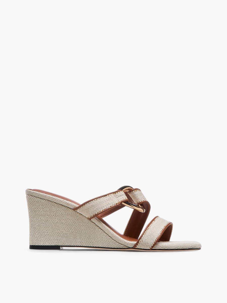 Women Textured Slip-On Sandal with Wedge Heel