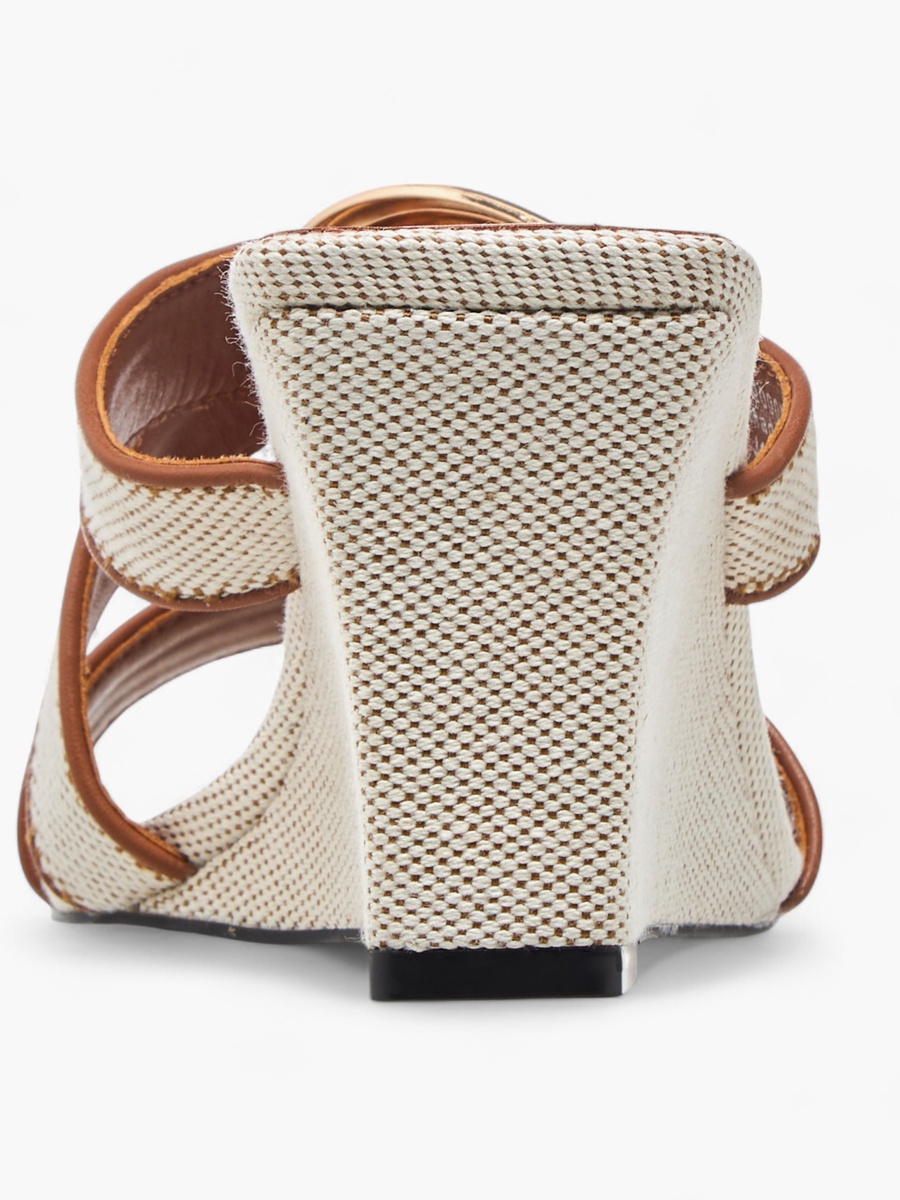 Women Textured Slip-On Sandal with Wedge Heel
